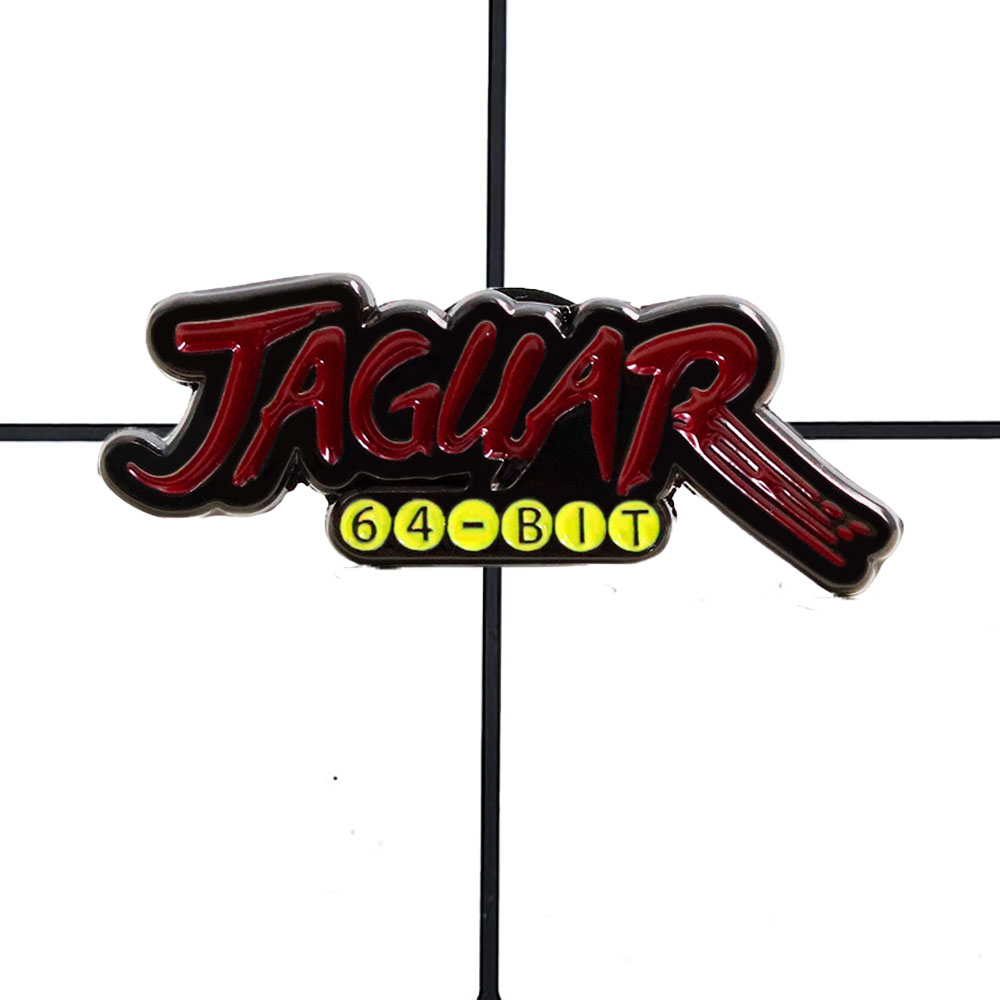 Gaming Console Jaguar - Jaguar 64-Bit-Gaming-Konsolen-Logo-Brosche, klassisches Retro-Videospiel, periphere Metallnadel,