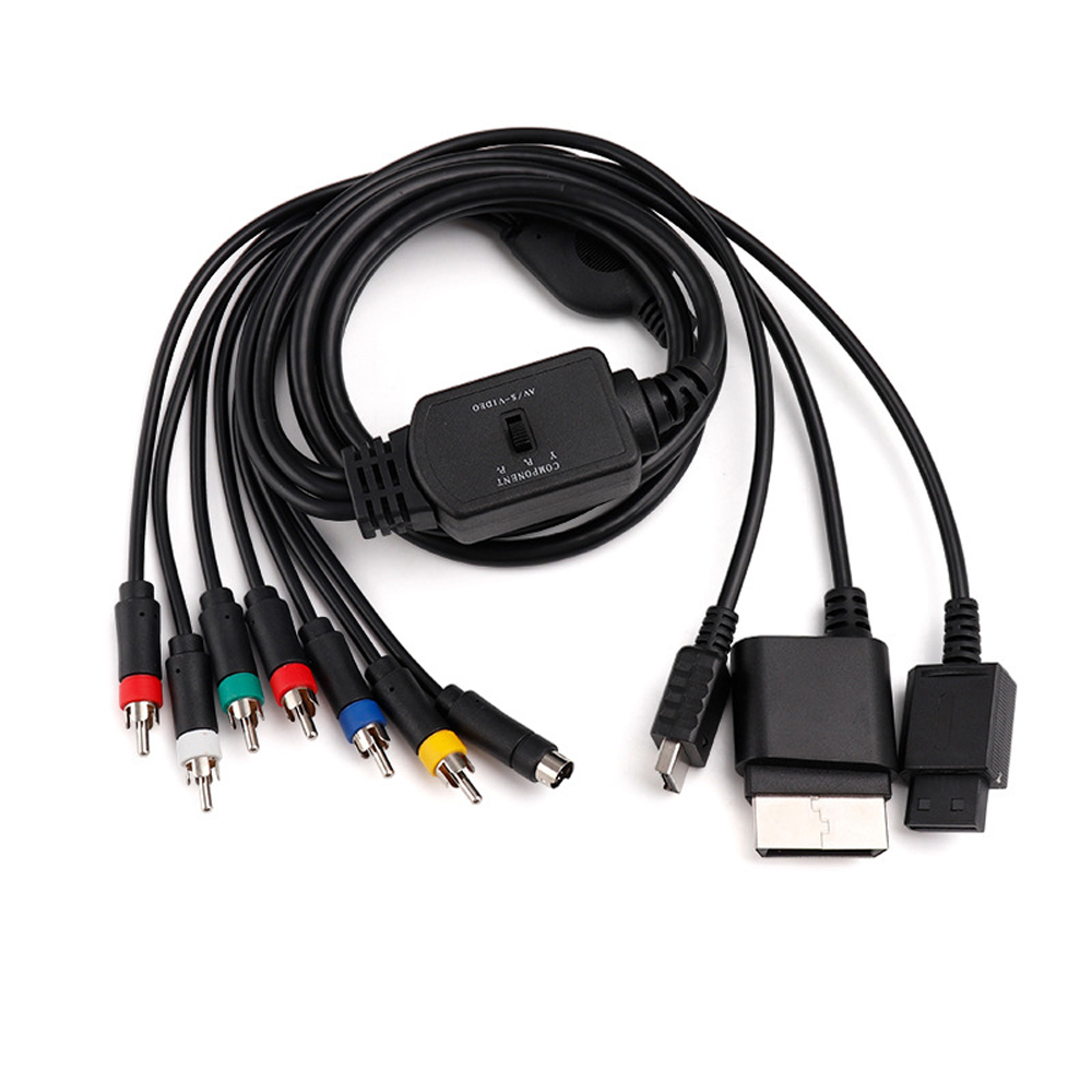 Gaming Console Station - Hochwertiges Komponentenkabel S-AV Audio-Video-Kabel für XBOX360/Wii/PS2/PS3-Spielekonsole