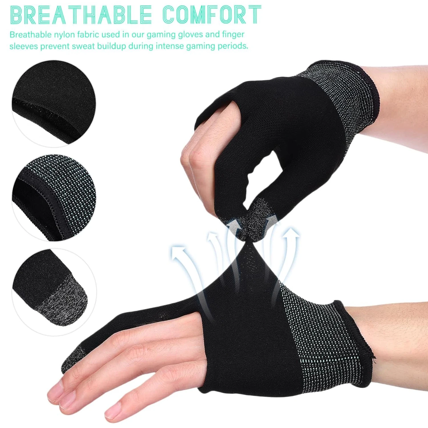 Gaming Console For Ipad - Finger-Daumen-Schutzhüllen Atmungsaktive Schweißfeste Hochempfindliche Gaming-Tablet-Handschuhe für