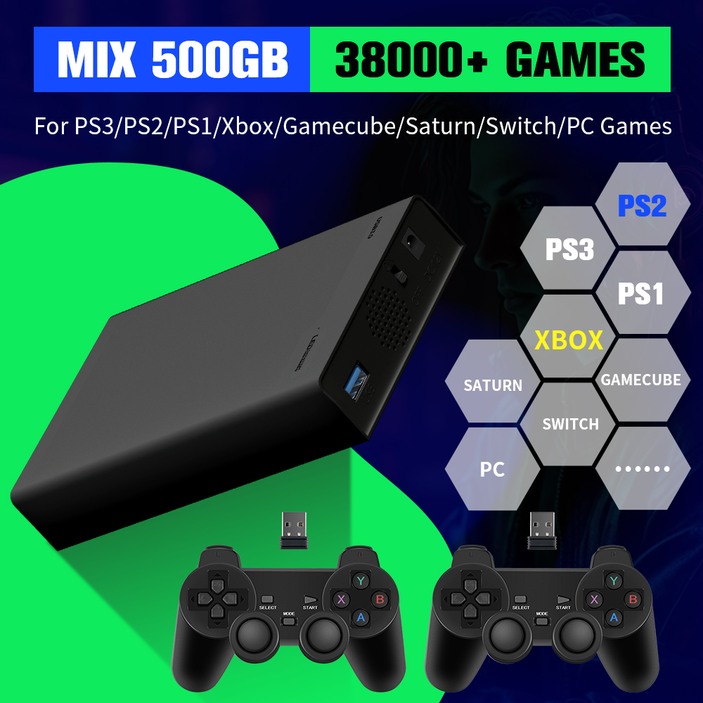 Gaming Console Station - 500G Spielefestplatte mit über 38000 Spielen