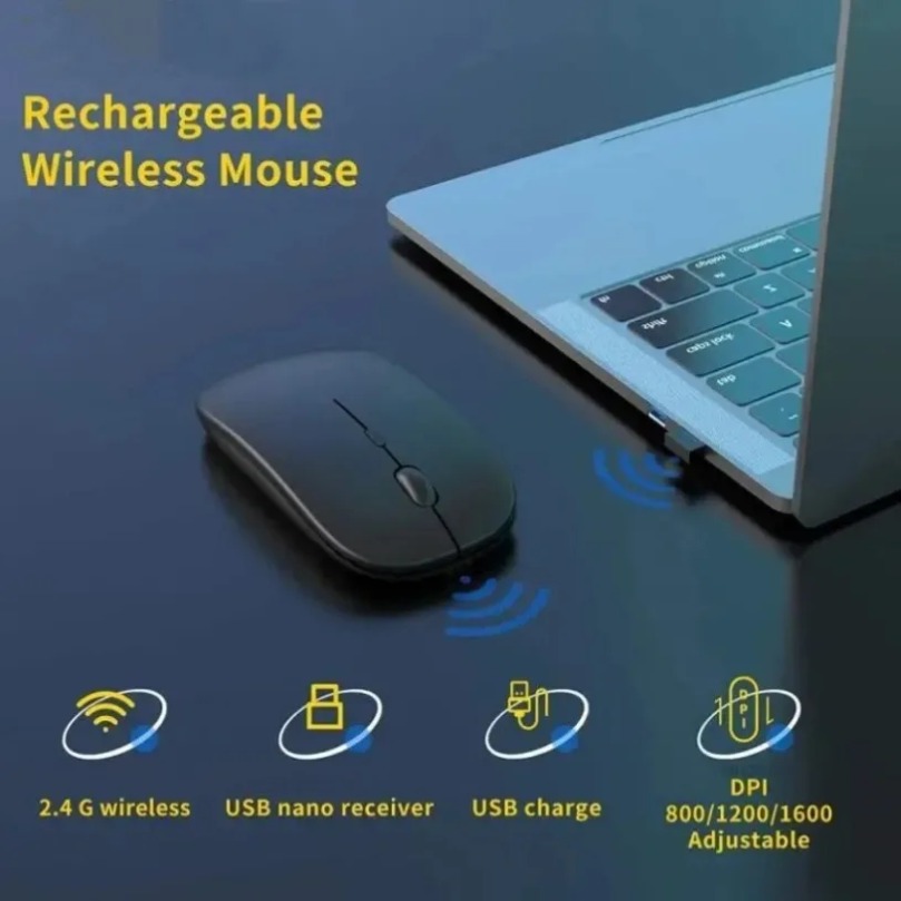 Gaming Console For Ipad - Wiederaufladbare kabellose Gaming-Maus, tragbar, ergonomisch, leise