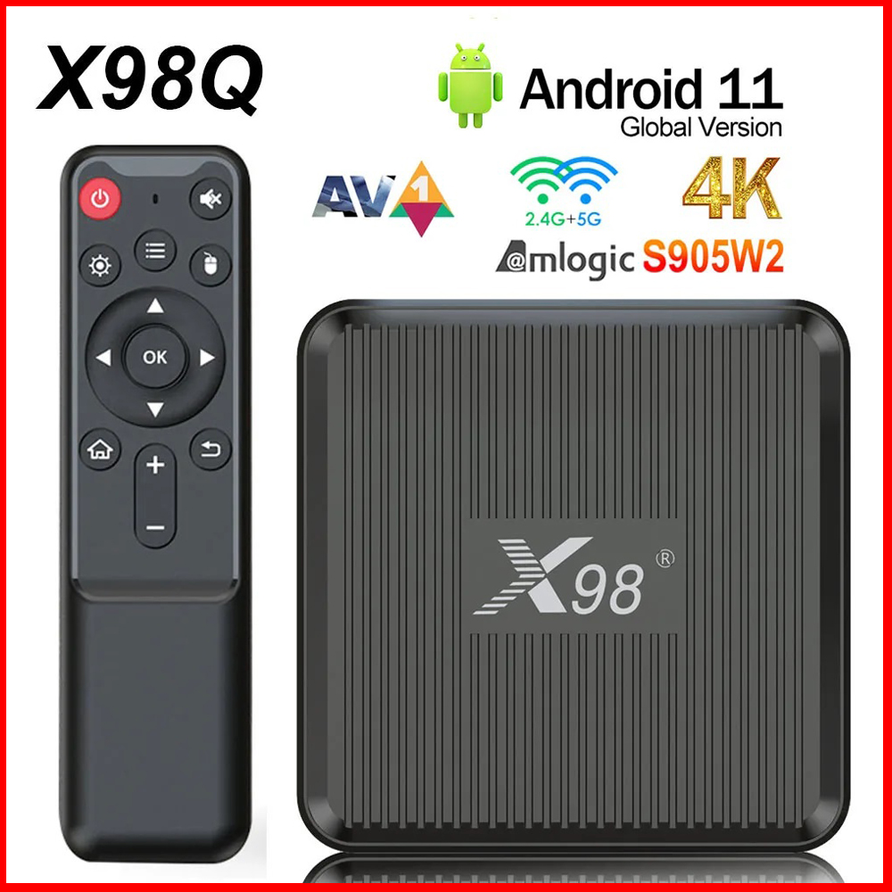 X98Q Smart TV Box AV1 Amlogic  – Gaming Console Tv Stand Bewertung und Preis