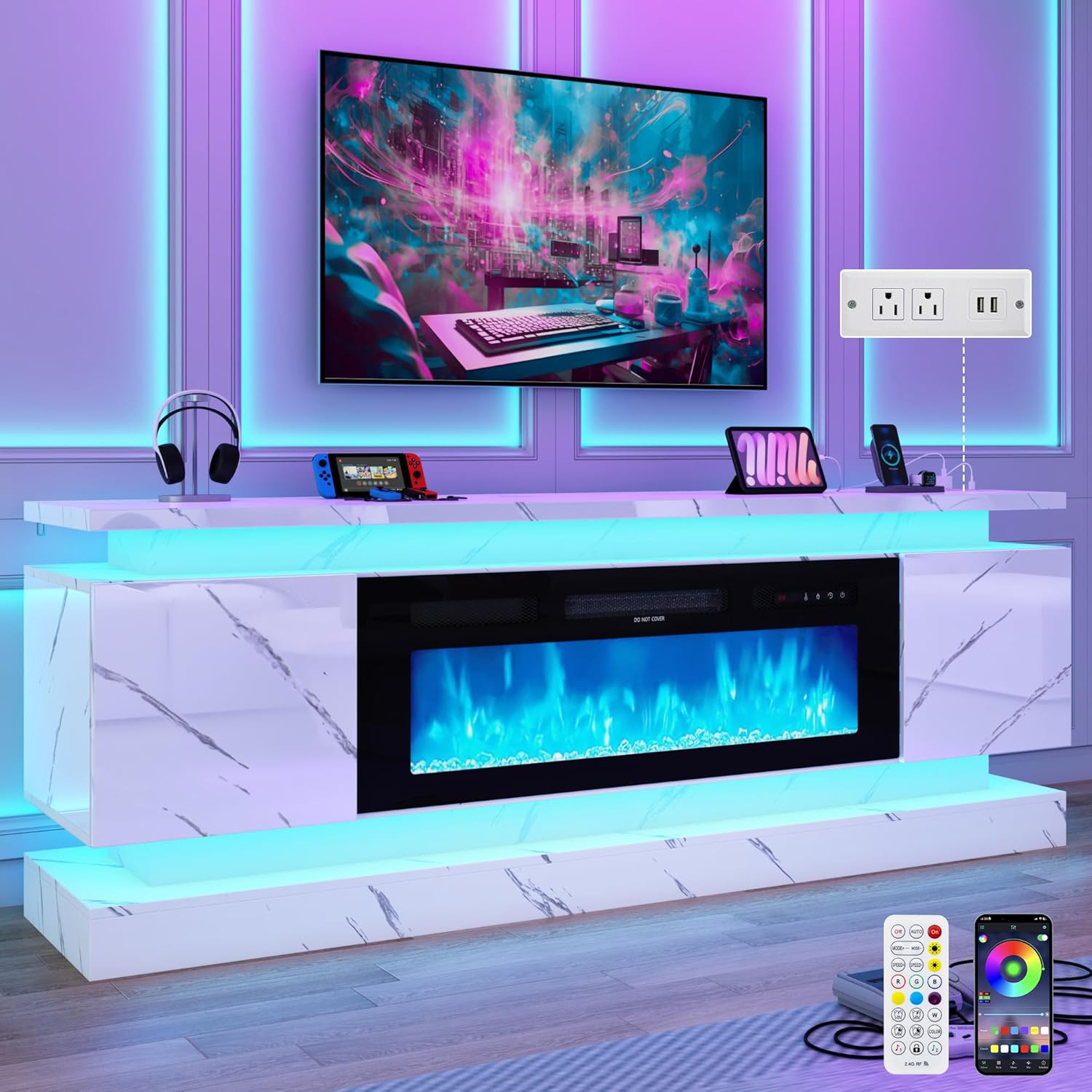 71-Zoll-LED-TV-Ständer mit 40- – Gaming Console Tv Stand Bewertung und Preis