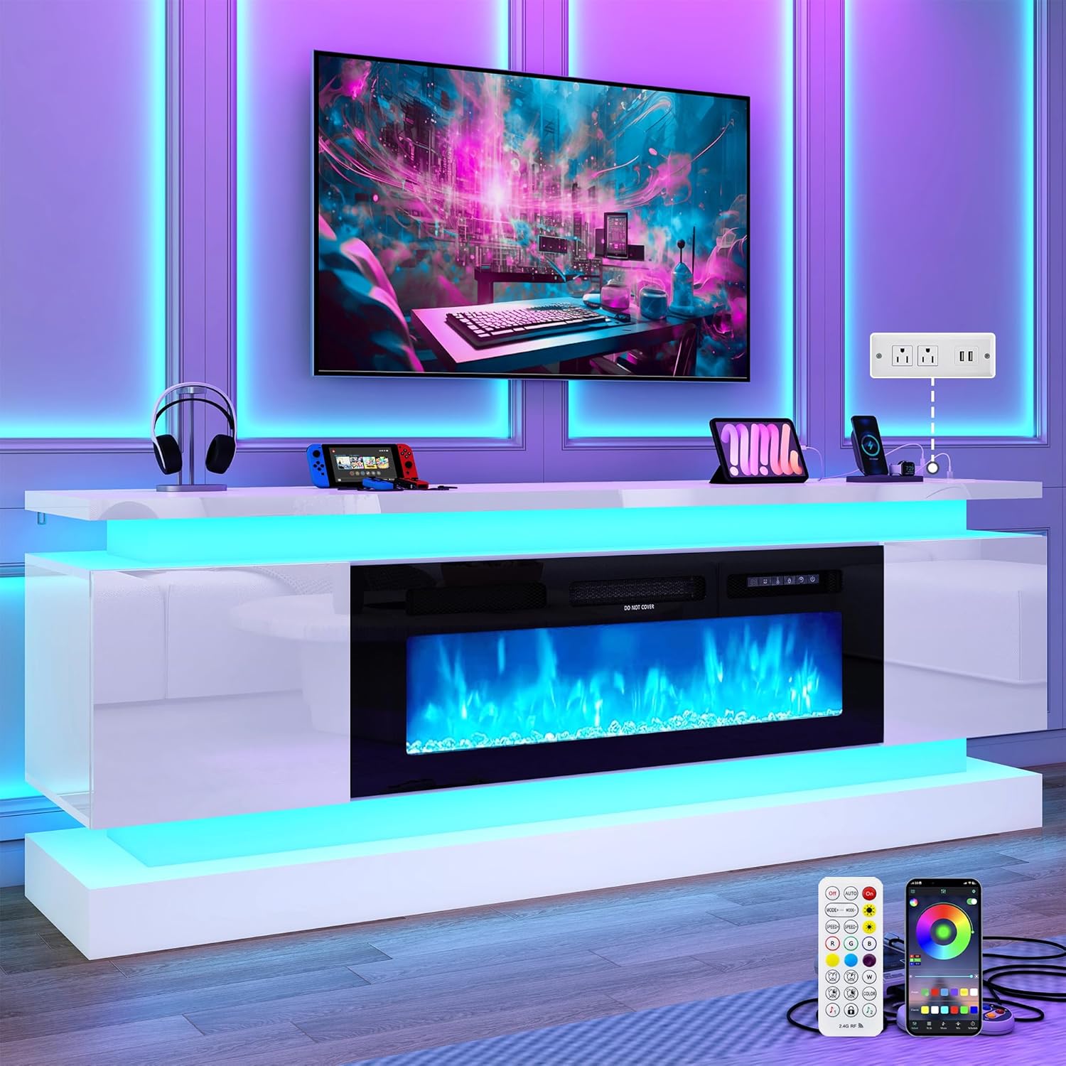 71-Zoll-LED-TV-Ständer mit 40- – Gaming Console Tv Stand Bewertung und Preis